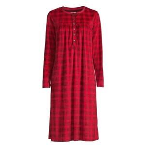 Aria Women's and Women's Plus Size Long Sleeve Ballet Velour Nightgown 5X‎ (861)